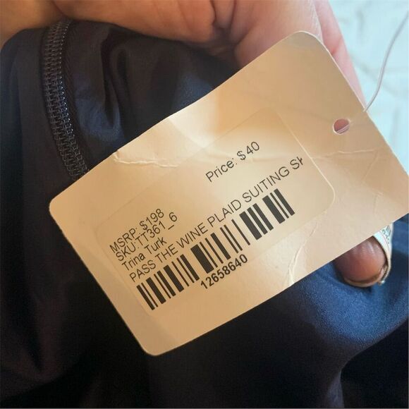 Trina Turk Women's Plaid Mini Skirt Size 6 Multicolor Casual - Picture 7 of 7